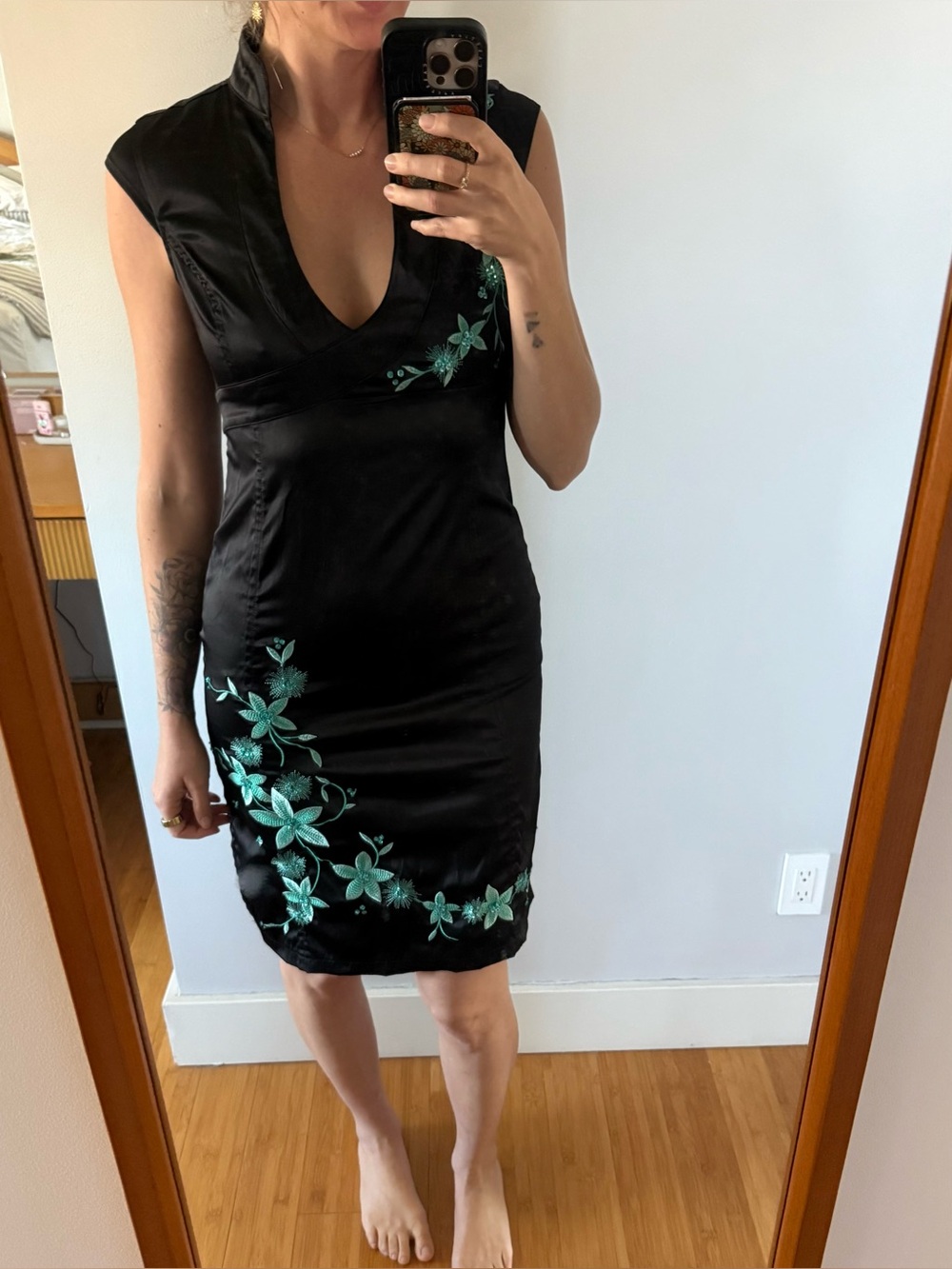Vintage Y2K Jane Norman satin midi dress